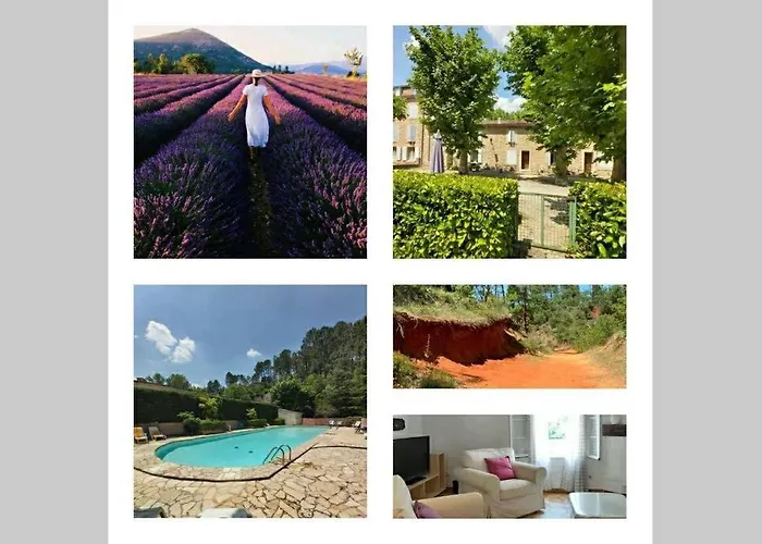 superbe appartement en résidence avec piscine dans le Luberon au pied du colorado provencal
